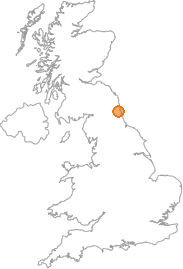 map showing location of Bedlington, Northumberland