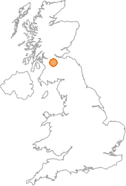 map showing location of Bellside, North Lanarkshire