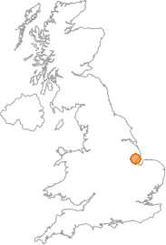 map showing location of Benington, Lincolnshire