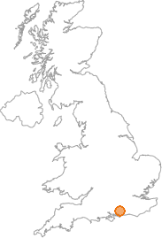 map showing location of Bepton, West Sussex