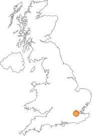 map showing location of Bexley, Greater London