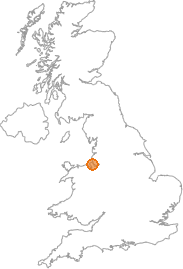 map showing location of Bidston, Merseyside