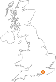 map showing location of Billingshurst, West Sussex