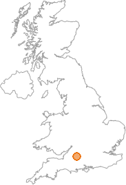 map showing location of Bishops Cannings, Wiltshire