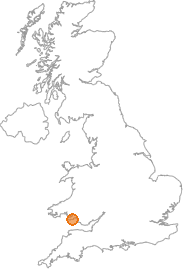 map showing location of Bishopston, Swansea