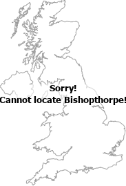 map showing location of Bishopthorpe, York