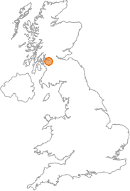 map showing location of Bishopton, Renfrewshire
