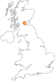 map showing location of Blackford, Perth and Kinross