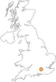map showing location of Blackwater, Hampshire