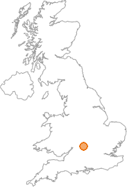 map showing location of Bledington, Gloucestershire