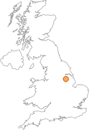 map showing location of Blyton, Lincolnshire