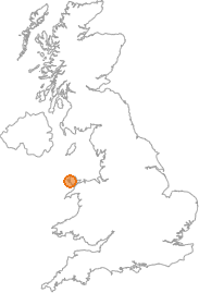map showing location of Bodedern, Isle of Anglesey