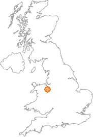 map showing location of Bowling Bank, Wrexham