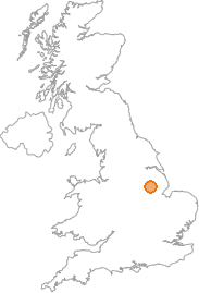 map showing location of Bracebridge, Lincolnshire