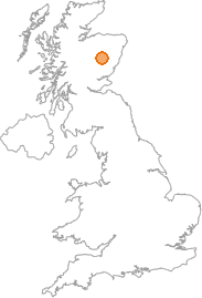 map showing location of Braemar, Aberdeenshire