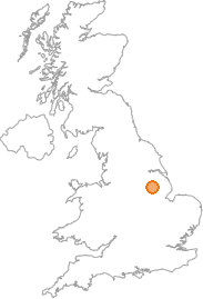 map showing location of Broadholme, Lincolnshire