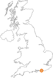 map showing location of Broadwater, West Sussex