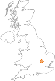 map showing location of Bromham, Bedfordshire