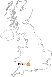 map showing location of BS1