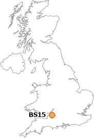 map showing location of BS15