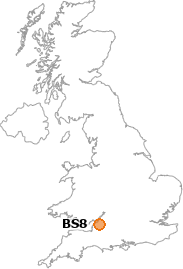 map showing location of BS8