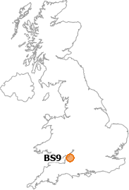 map showing location of BS9