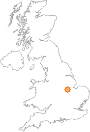 map showing location of Buckminster, Leicestershire