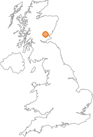 map showing location of Burrelton, Perth and Kinross