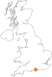 map showing location of Bursledon, Hampshire