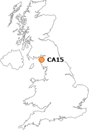 map showing location of CA15