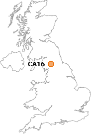 map showing location of CA16