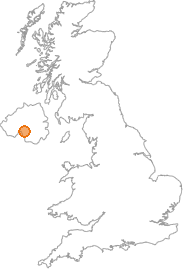 map showing location of Caledon, County Tyrone