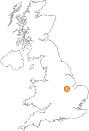 map showing location of Castle Bytham, Lincolnshire