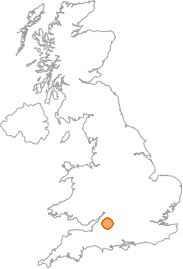 map showing location of Castle Combe, Wiltshire
