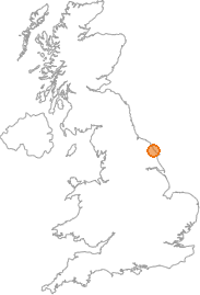 map showing location of Cayton, North Yorkshire