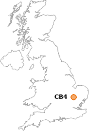 map showing location of CB4