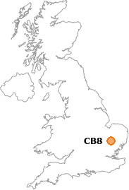 map showing location of CB8