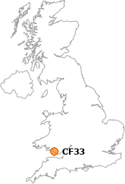 map showing location of CF33