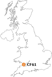 map showing location of CF61