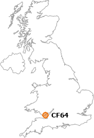 map showing location of CF64