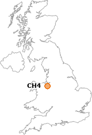 map showing location of CH4