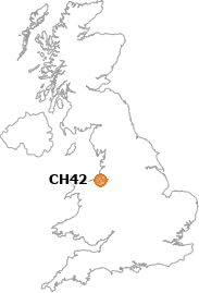 map showing location of CH42