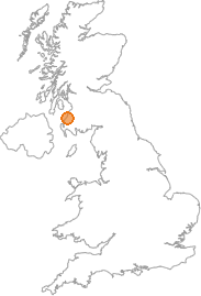 map showing location of Chapeldonan, South Ayrshire