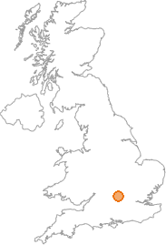 map showing location of Christmas Common, Oxfordshire