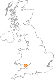 map showing location of Church Village, Rhondda Cynon Taff