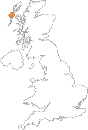 map showing location of Cladach a'Chaolais, Western Isles