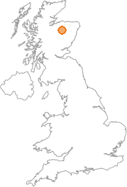 map showing location of Clashnoir, Moray