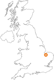 map showing location of Clenchwarton, Norfolk