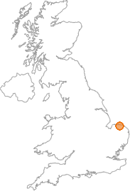 map showing location of Cley next the Sea, Norfolk