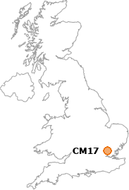 map showing location of CM17